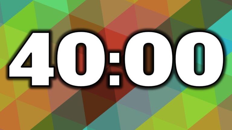 Maximizing Productivity: Effective Uses Of Timer 40 Minutes